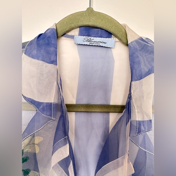 Blumarine Floral silk Sheer Blouse - Picture 14 of 16